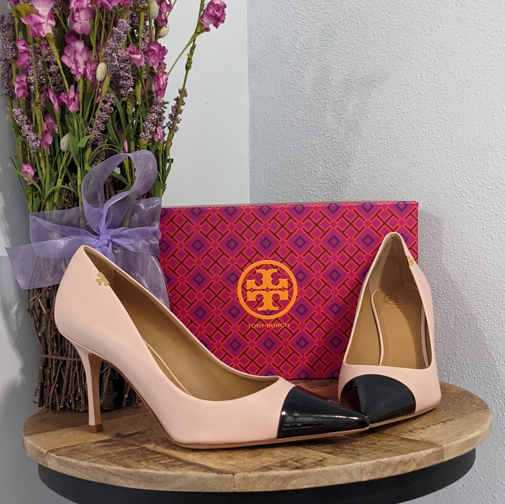 NIB Tory Burch 'Penelope' cap toe pumps